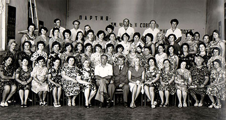 Коллектив учителей школы, конец 70-х годов